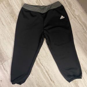Adidas athletic crop pants, size large